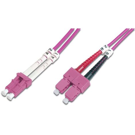 DIGITUS LWL Patchkabel LC - SC 2.00m Multimode Duplex OM4 (DK-2532-02-4)