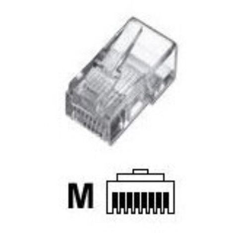 Digitus Modularstecker für Rundkabel, Pass through Stecker
