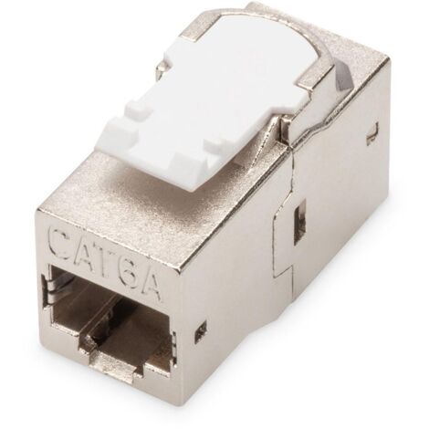 Digitus Modulo Keystone, attacco Cat 6A, 2 prese RJ45 (8P8C), per pannelli patch modulari, schermato a 360°., Keystone Clutch - Rj45, Cat 6A - Schermato
