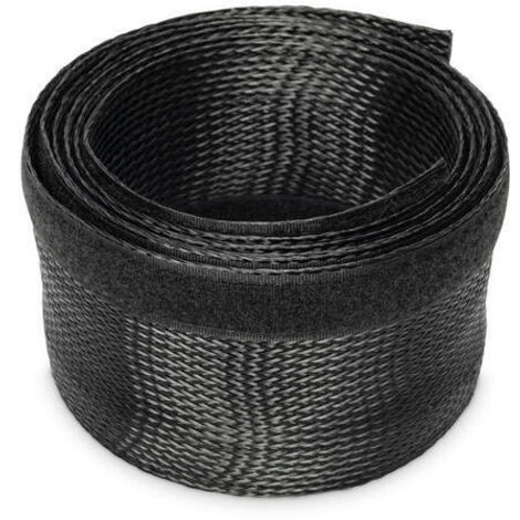 Digitus Organizador de cables negro 2 metros flexible
