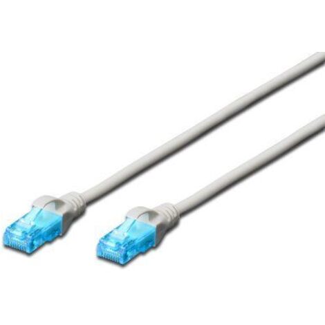 DIGITUS Patchkabel Cat5e U/UTP 2xRJ45 5,0m CCA grau Hebels. Polybeutel