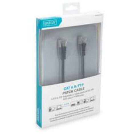 DIGITUS Patchkabel, CAT6, RJ45 St/St, 1.0m, S-FTP, LSZH
