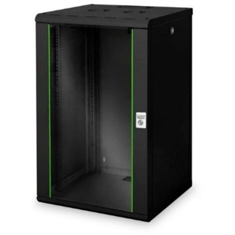 DIGITUS Schrank de Netzwerk, Rack de 19 Zoll, 20U, Wandmontage, Tiefe 450 mm, Kapazität de Last 100 kg, Unique Serie, Schwarz
