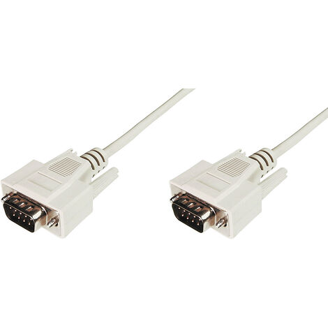 Digitus Seriell Anschlusskabel [1x D-SUB-Stecker 9pol. - 1x D-SUB-Stecker 9pol.] 3.00 m Beige