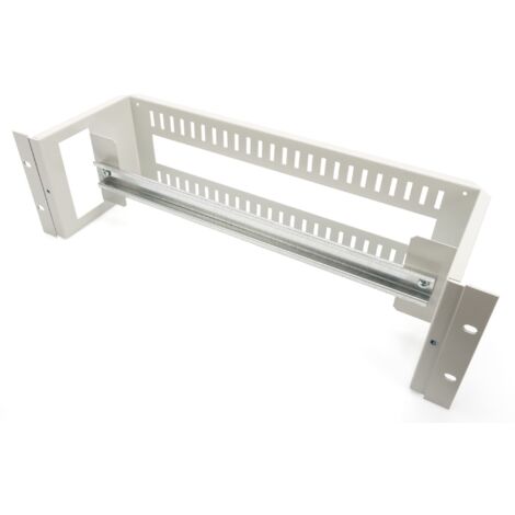 DIGITUS Supporto per guida DIN 19 pollici - 3U - posteriore con ingresso cavi - guida DIN - larghezza 390 mm - per armadi di rete e server
