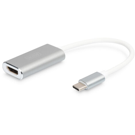 DIGITUS USB 3.0 Adapter 0,2m Typ-C zu HDMI 4K Grafik weiss