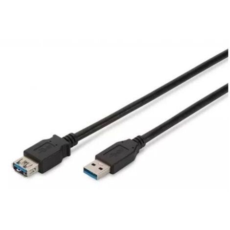 DIGITUS USB 3.1 Gen.1 SuperSpeed 5 Gbit/s Verlängerungskabel USB A/USB A Stecker/Buchse Schwarz 3 m