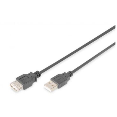 Digitus USB-Kabel  USB 2.0 USB-A Stecker, USB-A Buchse 3.00 m Schwarz  AK-300202-030-S