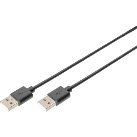 Digitus USB-Kabel USB 2.0 USB-A Stecker, USB-A Stecker 1.80 m Schwarz AK-300100-018-S