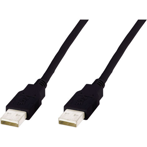 Digitus USB-Kabel USB 2.0 USB-A Stecker, USB-A Stecker 3.00 m Schwarz AK-300100-030-S