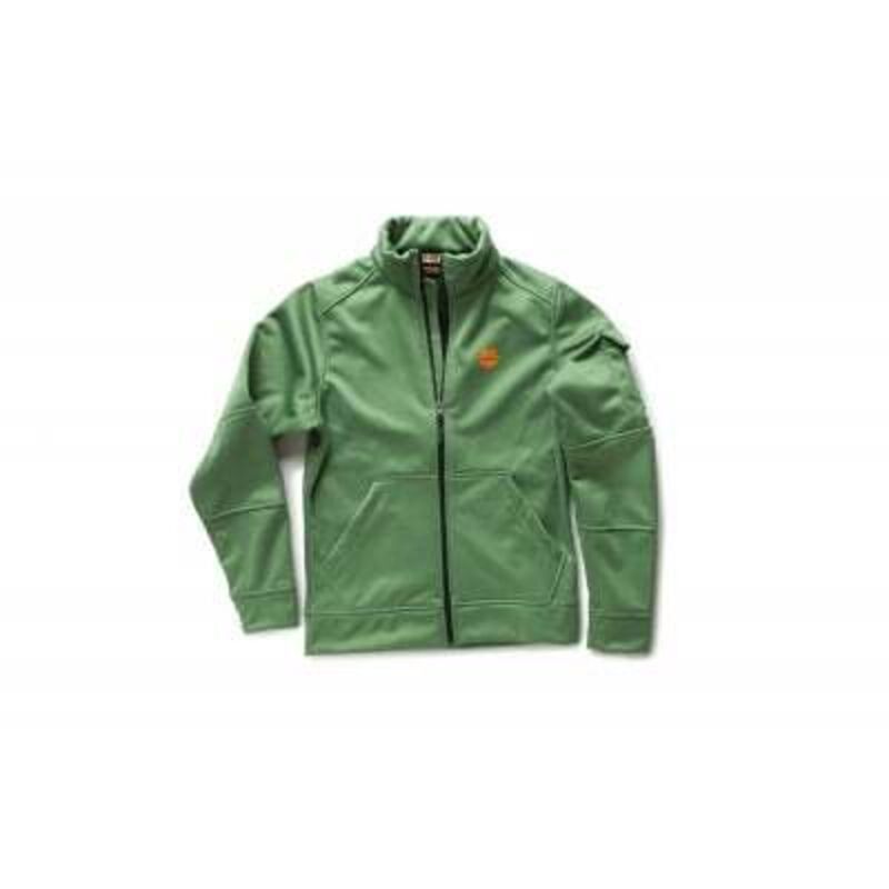 Felpa da lavoro softshell con zip FEAT - Verde XS
