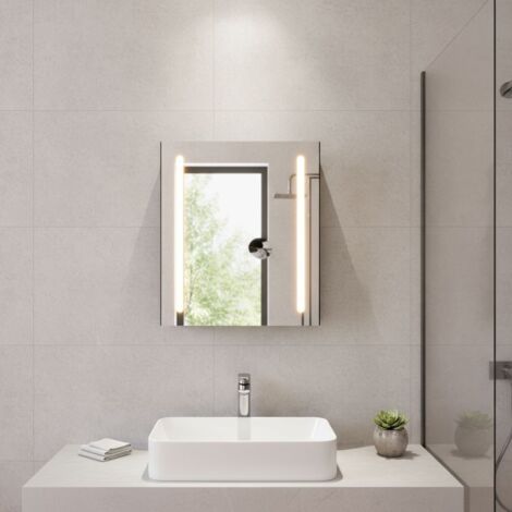 DILECI - Armoire de salle de bain à miroir LED 55 x 15 x 65cm