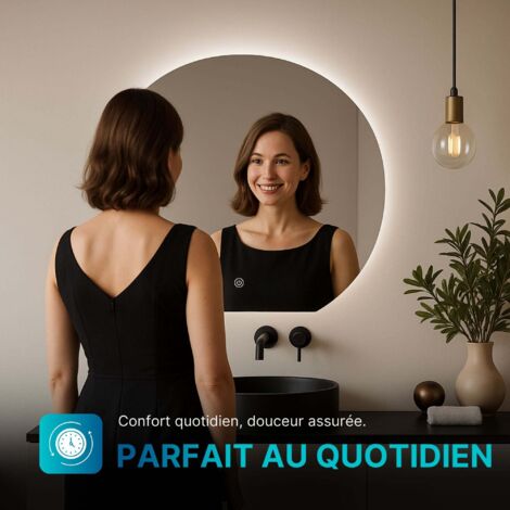 DILECI - Miroir LED Design coupé 54x60 cm