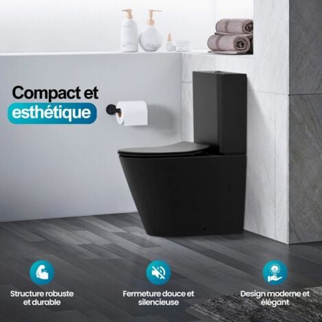 DILECI WC Noir Mat à poser