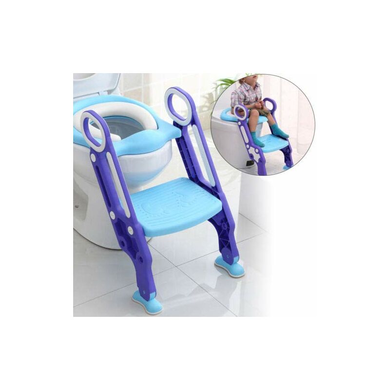 

DiLiBee Potty Trainer Asiento de inodoro para niños Potty Trainer Asiento de inodoro para niños con escalera / escalera, antideslizante, estable,