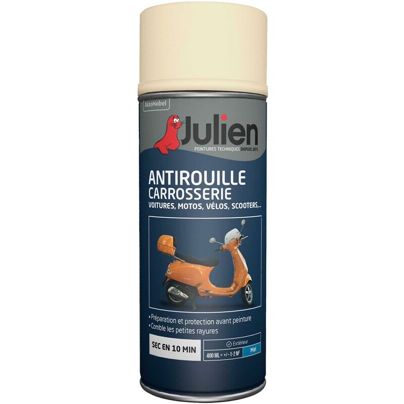 Sous-couche aérosol Antirouille Carrosserie - Mat - 400 ml Julien Incolore