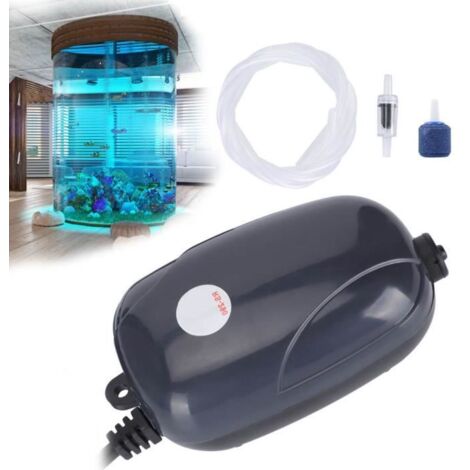 DILWE-Pompe à air d\'aquarium Pompe à air réglable pour aquarium RS-290 pour aquarium marin d\'eau douce prise EU 220V-TIM