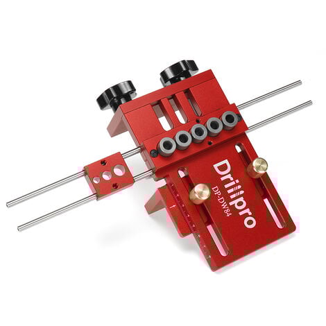 MAEREX Dima di foratura obliqua 08400 6-15mm Guida per trapano regolabile per la lavorazione del legno in lega di alluminio ZebraA