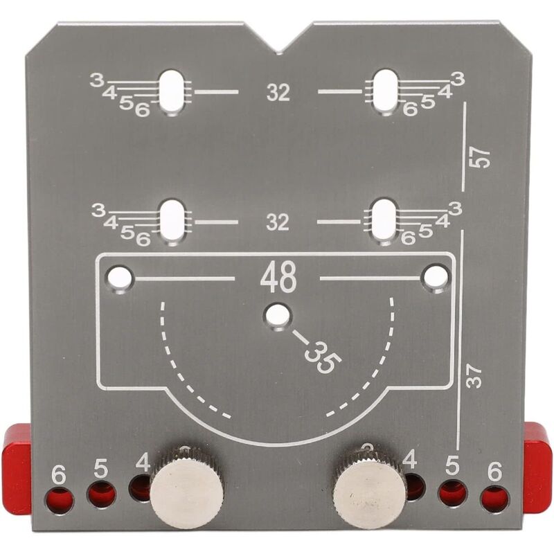 Dima di foratura per la lavorazione del legno, dima di posizionamento e foratura per cerniere, kit di punzonatura in lega di alluminio per la
