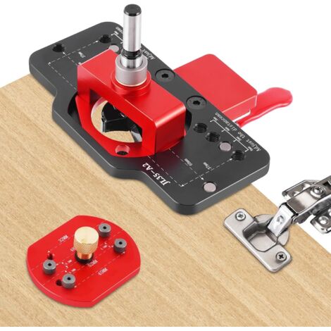 Dima per foratura cerniere per mobili da 35 mm, dima per cerniere nascoste regolabili, strumento di montaggio per lavorazione del legno, cerniera per mobili, strumento di montaggio
