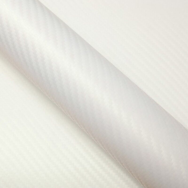Dimexact - Covering carbone blanc nacré pour toutes surfaces - 152 cm x 5 m - En Rouleau