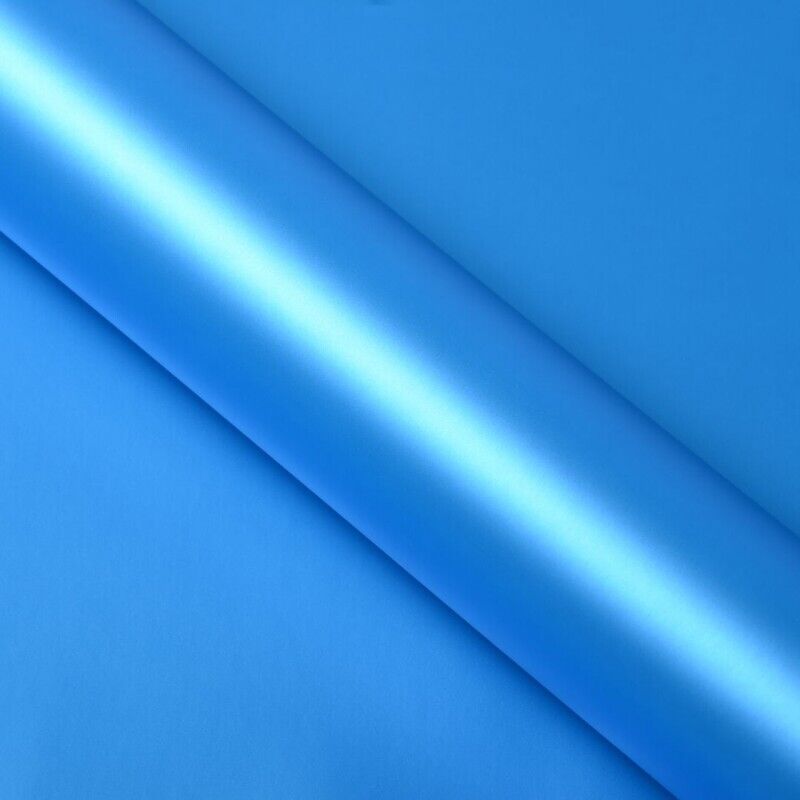 Covering bleu satin mat pour toutes surfaces - Haute finition - 152 cm x 1 m - En Rouleau - Dimexact