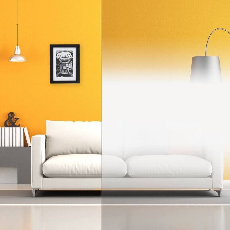 Dimexact - Film dépoli blanc dégradé central - 152 cm x 0.5 m - En Rouleau