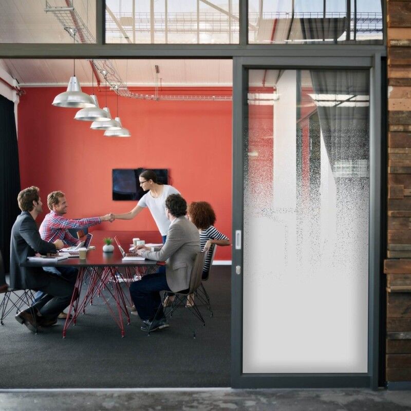 Dimexact - Film dépoli blanc dégradé dégressif - 152 cm x 1.5 m - En Rouleau