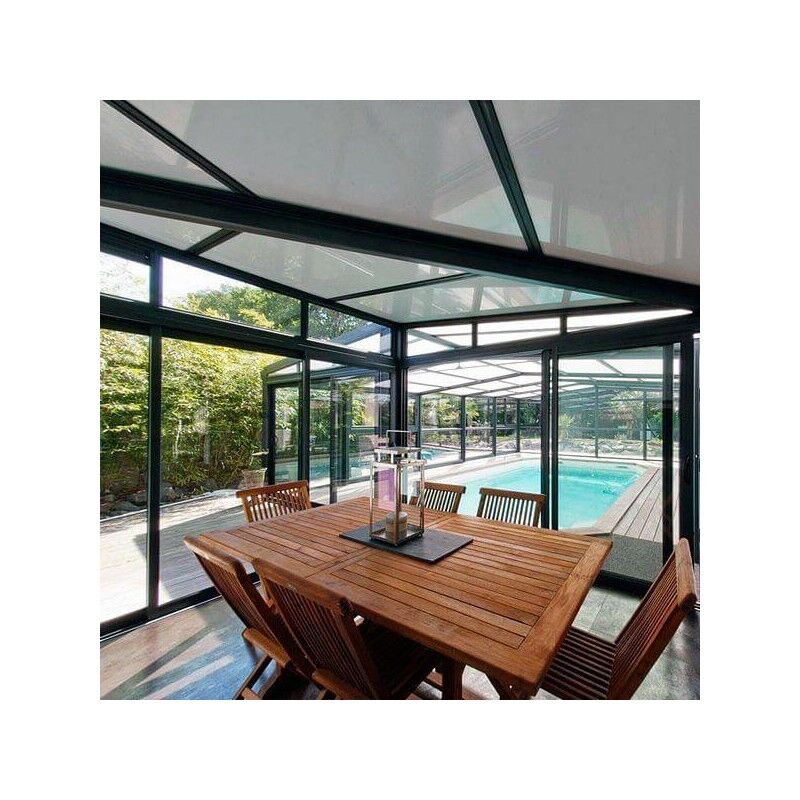 Dimexact - Film solaire blanc pour toit polycarbonate plexiglas - 152 cm x 1 m - En Rouleau