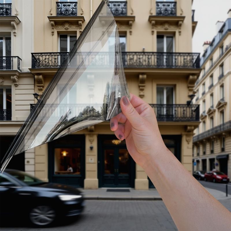 Dimexact - Film anti uv repositionnable incolore - 60 cm x 2 m - En Rouleau