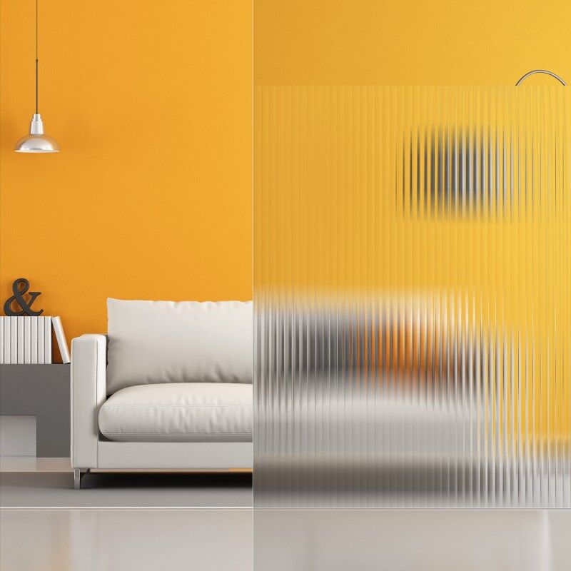 DIMEXACT - Film décoratif pour vitre effet verre strié - 75 cm x 0.5 m - En Rouleau