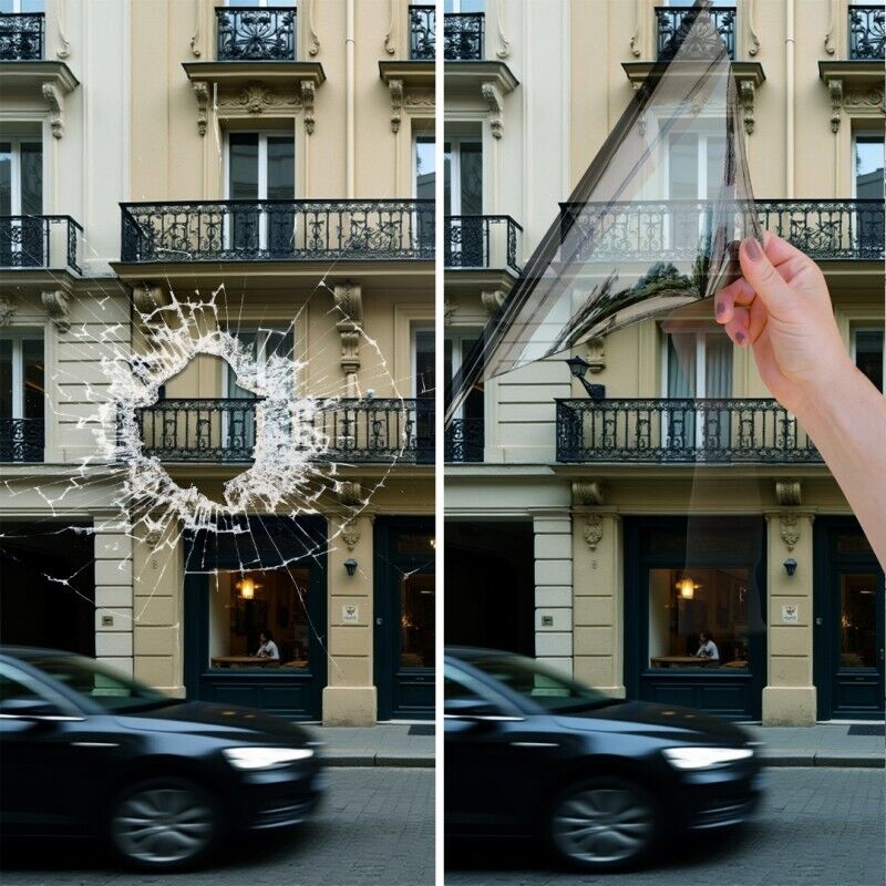 Dimexact - Film anti effraction et anti chaleur pour choc depuis l'extérieur alu - 125 microns - 152 cm x 1 m - En Rouleau