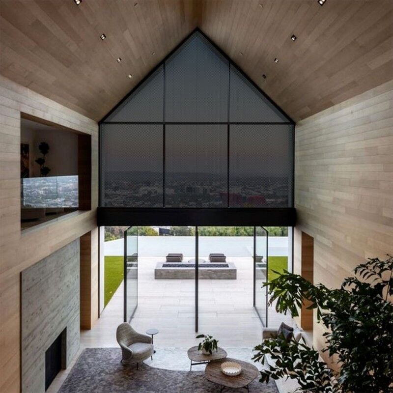 Dimexact - Film anti chaleur repositionnable pour double vitrage à scratch - alu foncé et noir foncé - 183 cm x 0.5 m - En Rouleau