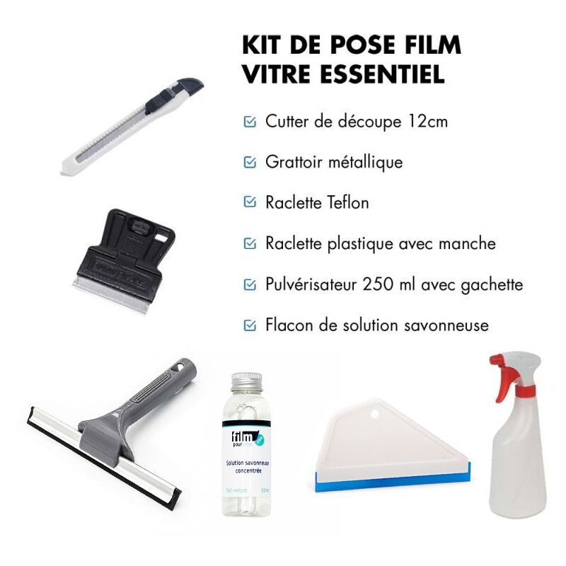 Kit de pose pour film pour vitrage - Dimexact