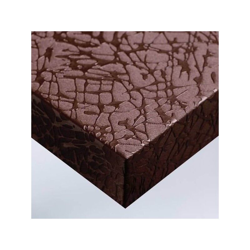Dimexact - Vinyle adhésif effet tissu craquelé cuivre - 122 cm x 0.5 m - En Rouleau