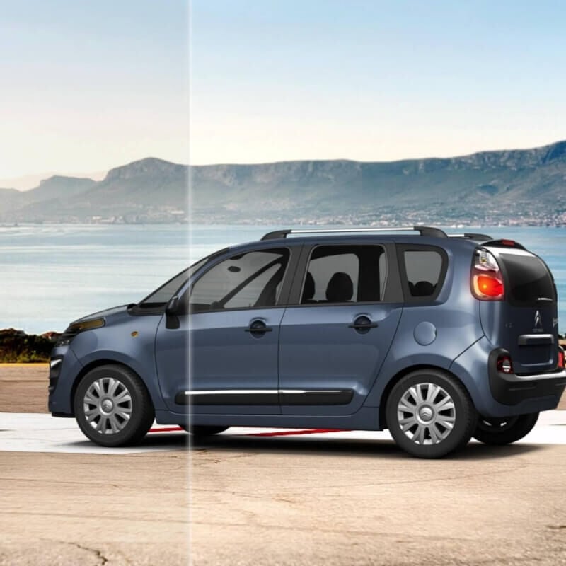 DIMEXACT - Film solaire voiture thermoformable autorisé vitres avant - 152 cm x 1 m - En Rouleau