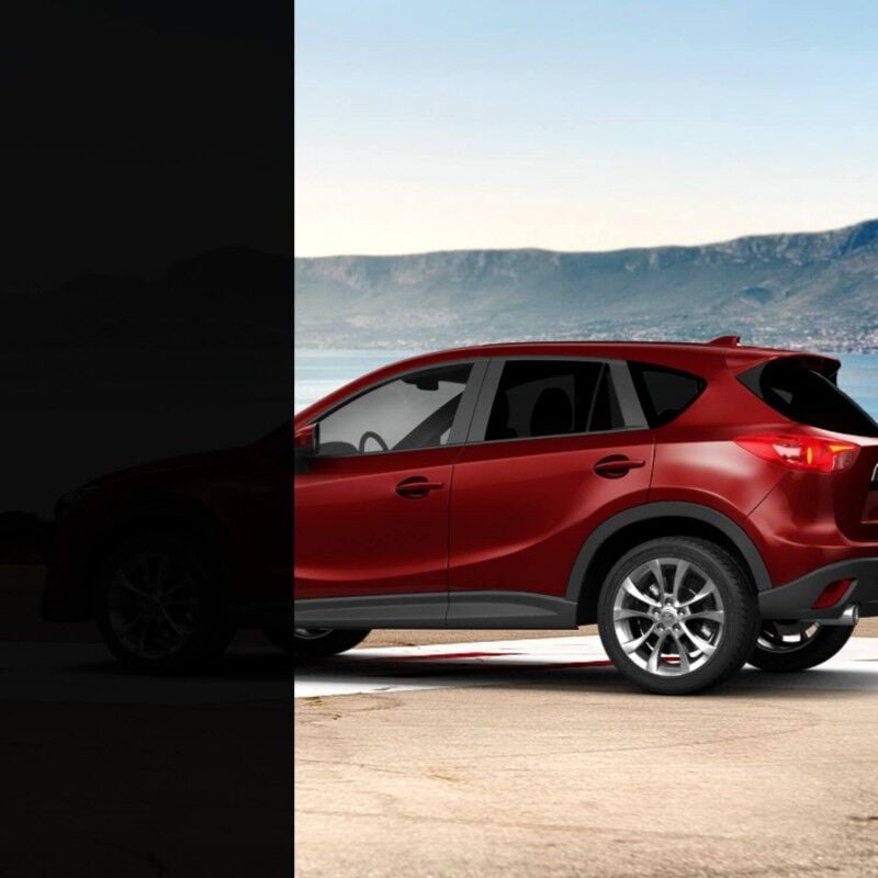 Dimexact - Film solaire voiture thermoformable noir très foncé 5% - Pro - 75 cm x 0.5 m - En Rouleau