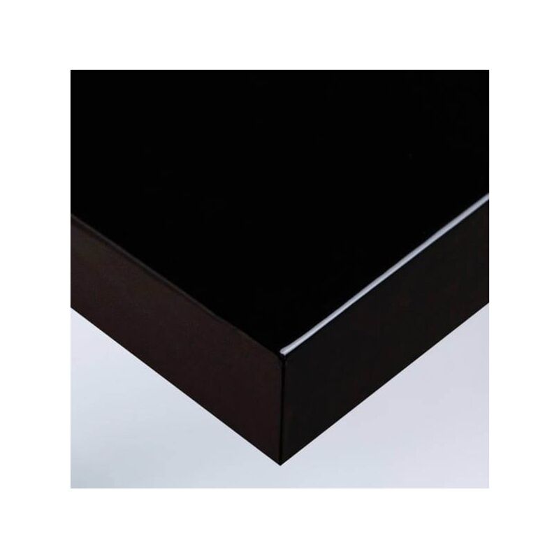 Dimexact - Papier adhésif pour meuble noir laqué - 122 cm x 0.5 m - En Rouleau