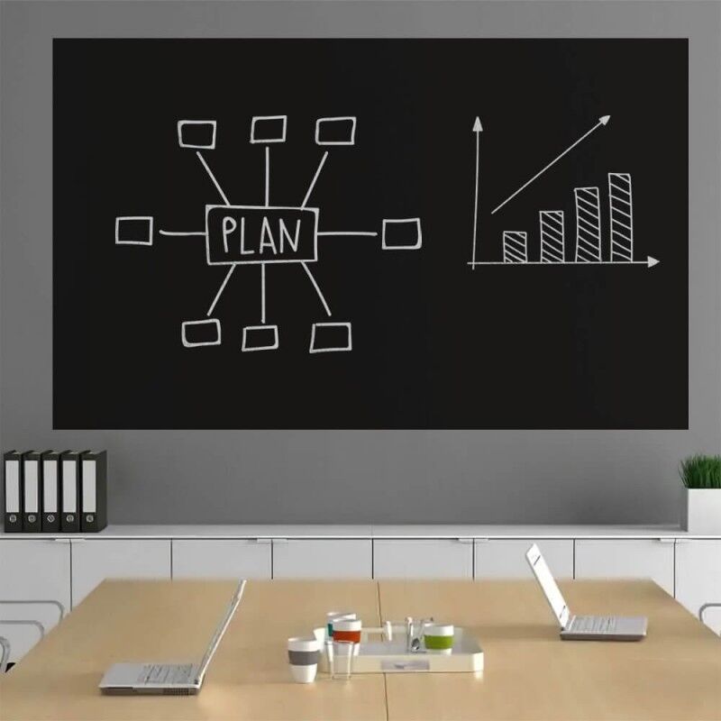 Tableau ardoise pour murs et meubles adhésif - Tableau noir à craie et feutre craie - 120 cm x 2 m - En Rouleau - Dimexact