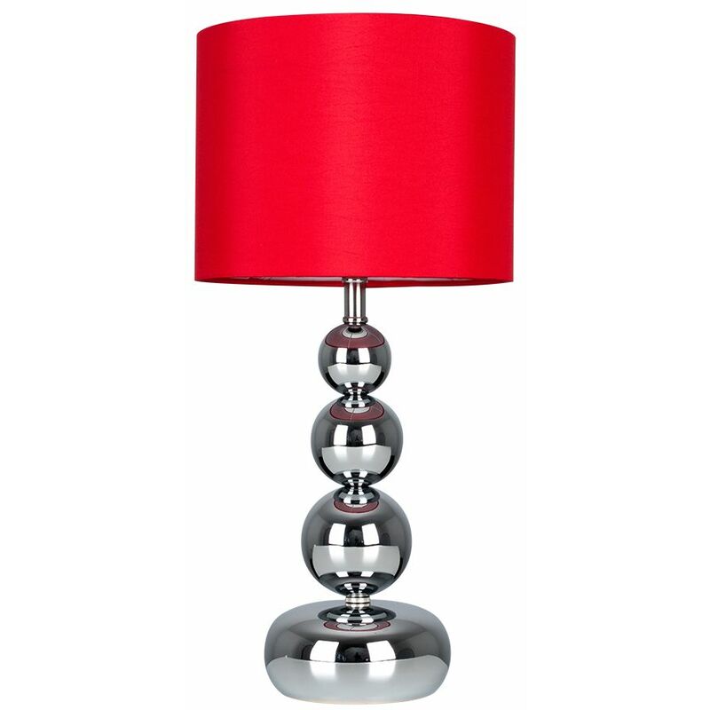 Marissa Modern Touch Dimmer Table Lamp Stacked Ball - Red - No Bulb