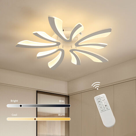 Dimmable LED Ceiling Light, Remote Control Ceiling Light Fixture for Living Room, 48W 4500LM 3000k-6000k Dia 71cm Ceiling Lamp for Bedroom Dining Room