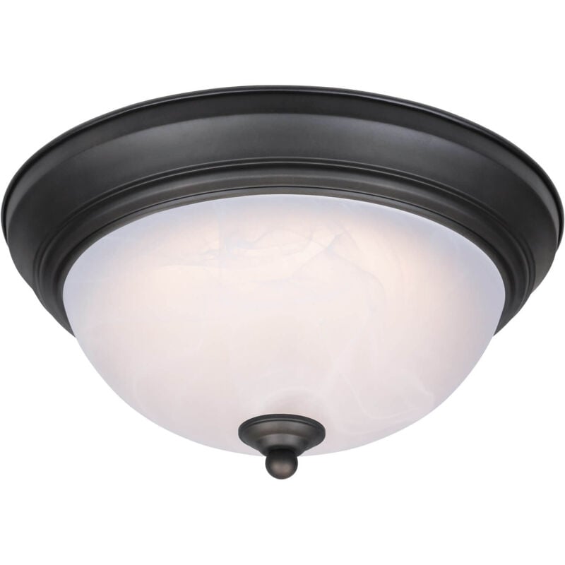 Dimmable led Flush Mount Ceiling Light Bronze / Alabaster