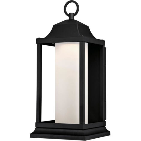Dimmable LED Outdoor Wall Light Brook Textured Black