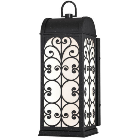 Dimmable LED Outdoor Wall Light Rozzano Textured Iron