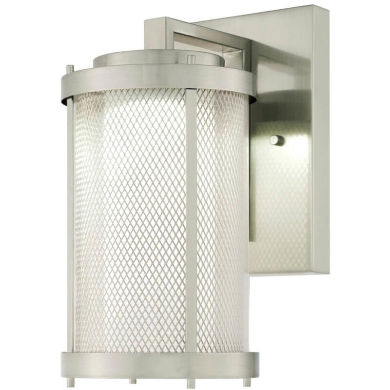 Dimmable led Outdoor Wall Light Skyview Nickel Mesh