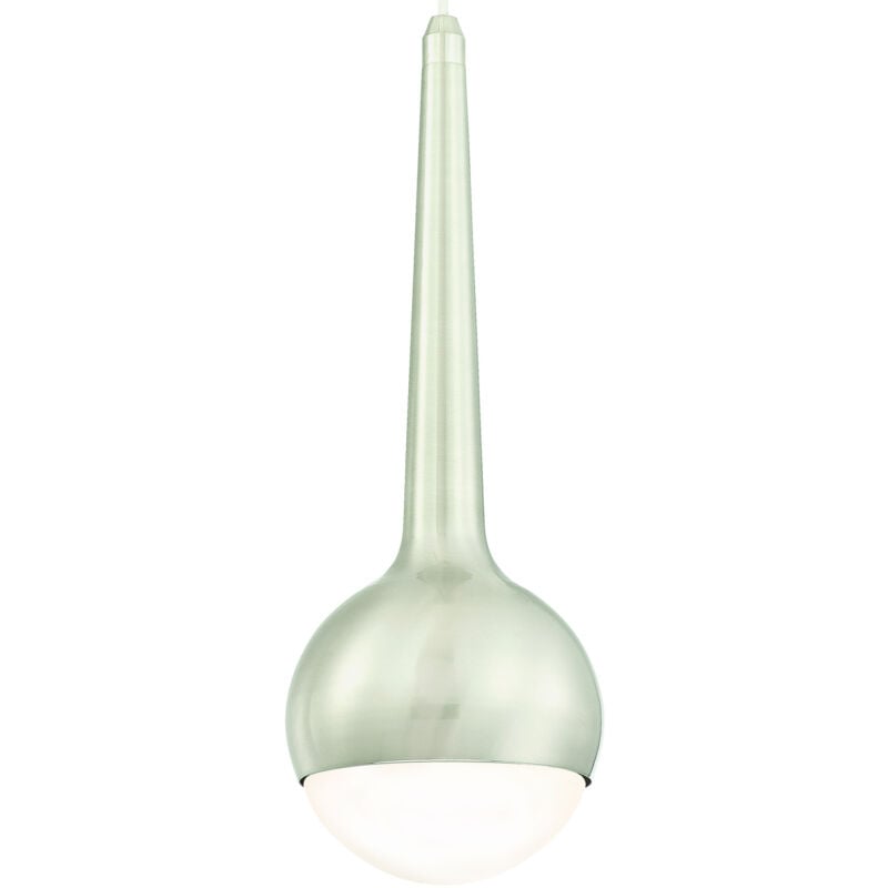 Dimmable led Pendant Teardrop Nickel / Frosted Glass