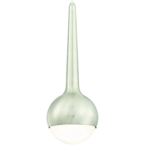 Dimmable LED Pendant Teardrop Nickel / Frosted Glass