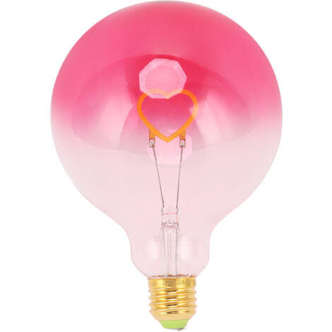 Dimmbare dekorative LED-Lampe E27, Farbverlauf Rosa Emailleglas [E27]