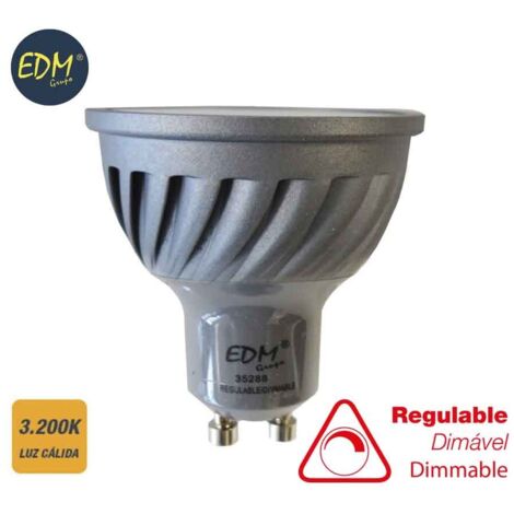 Dimmbare dichroitische LED-Glühbirne gu10 6 W 500 lm 3200 K warmes Licht ø5 x 5,5 cm EDM