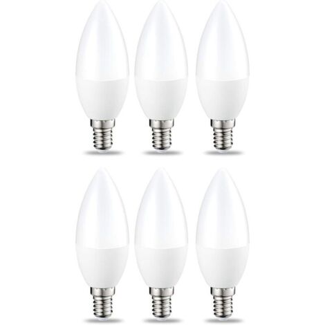 Dimmbare E14-LED-Kerzenbirne, 5 W (entspricht 40 W), warmweiß (2700 K), 470 lm, B35-Kerzenbirne mit kleinem Schraubsockel, dimmbare Lampe 220–240 V, 6er-Pack